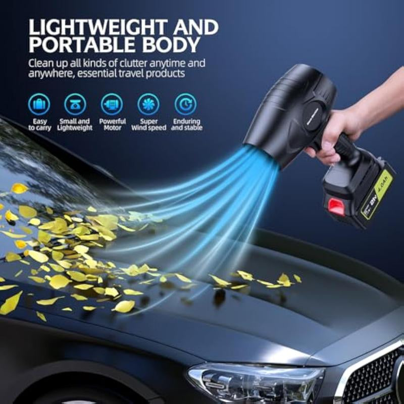 ZARIMI Handheld-Electric-Cordless-Leaf-Blower - 300000RPM - 2 X 4.0Ah Batteries and Charger Included, for Patio Cleaning, Lawn Care, Blowing Leaves and Dust