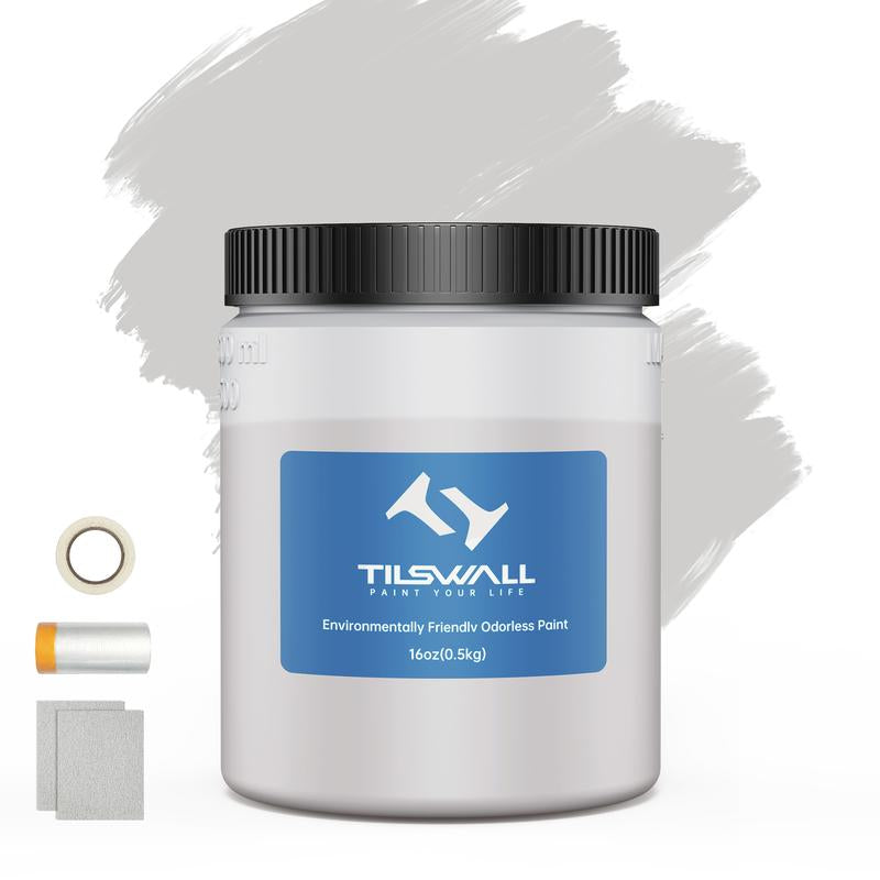 Tilswall HVLP Paint Sprayer, Ultra-Light Electric Spray Gun with 20 FL OZ Detachable Cup, 2 Nozzles & 3 Patterns, Perfect for Furniture, Cabinets, Fence, Walls, Doors, Garden & DIY, White