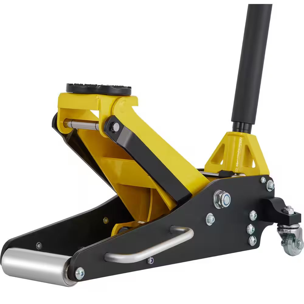 1.5 Ton Low Profile Aluminum Steel Racing Floor Jack Dual Pump Lift Car Heavy-Duty Steel Durable Aluminum Construction