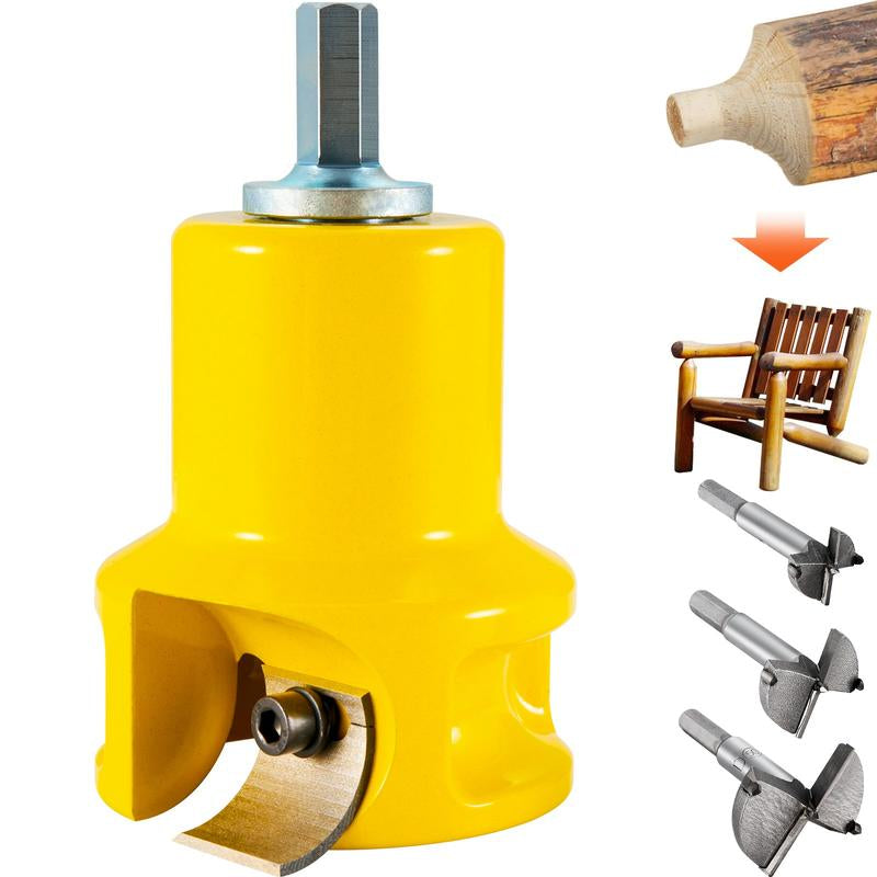 VEVOR Tenon Cutter, 1"/25.4Mm & 1.5"/38Mm & 2"/50.8Mm, with Dual Curved Blades & Button Screws Home Master Kit, Premium Aluminum & Steel Log Furniture Cutter, Commercial Starter’S Tool for Home DIY