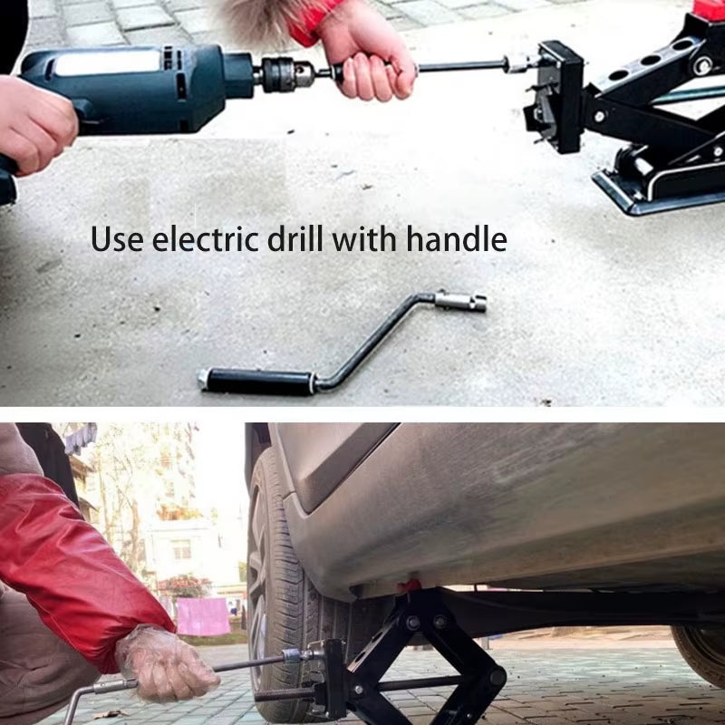 2.8T 2T Car Automotive Scissor Jack Manual and Electric Dual-Purpose Suitable for Maintenance Tools Such as Cars Motorcycles