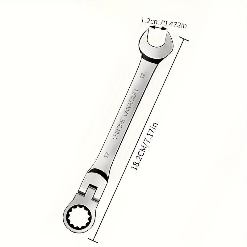 Adjustable Ratchet Wrench Set, 180° Rotatable Head & 72-Tooth Gear Mechanism Wrench Set, Multifunctional Hand Tool for Car Repair, Mechanical Workshop & Home Use, Car Accessory