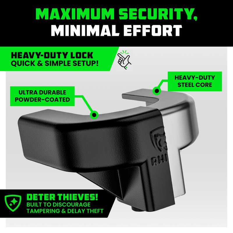 Rhino USA Trailer Hitch Coupler Lock Kit (For 2-5/16" Trailer) Heavy Duty Anti-Theft Tongue Locks for Boat, RV & More - Reinforced Solid Steel