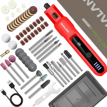 Rotary Tool - 3.7V Cordless Rotary Tool Kit LED Ring Work Light, 2.0Ah Li-Ion Battery 5 Speed 70 Accessories Power Rotary Tools 20000Rpm,Mini Rotary Tool Cordless for Light DIY Projects/Precision Work Springtok