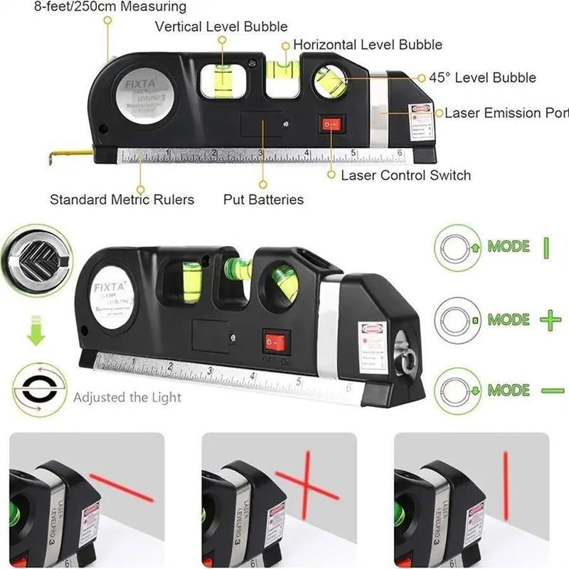 Multipurpose Laser Level Tools, Construction Tools, Standard Laser Level Tool, Portable Measuring Tool for Home & Office, Hand Tools, Work Equipment for Men, Boyfriend Gift, Hardware, Handle