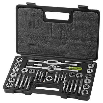 VEVOR Tap and Die Set, 110-Piece Include Metric Size M2 to M18, Bearing Steel Taps and Dies, Essential Threading Tool for Cutting External Internal Threads, with Complete Accessories and Storage Case