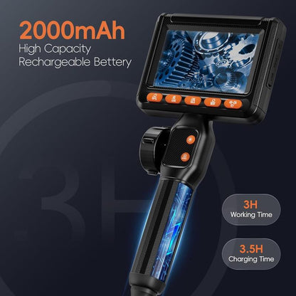 Two-Way Industrial Endoscope Camera,Waterproof Borescope with Light,0.33In Articulated Snake Camera ,Video Inspection Scope for Automotive Mechanic Wall- 5.5FT