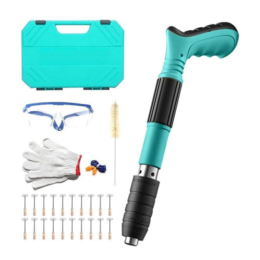 Manual Mini Steel Nail Gun 5 Gears Power Adjustable Concrete Nail Gun Woodworking Integrated Air Nailer Gun with 10 Nails
