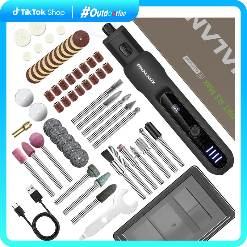 Rotary Tool - 3.7V Cordless Rotary Tool Kit LED Ring Work Light, 2.0Ah Li-Ion Battery 5 Speed 70 Accessories Power Rotary Tools 20000Rpm,Mini Rotary Tool Cordless for Light DIY Projects/Precision Work Springtok
