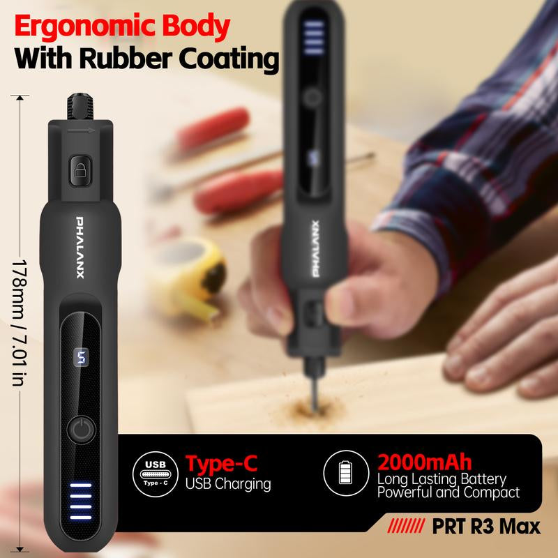 Rotary Tool - 3.7V Cordless Rotary Tool Kit LED Ring Work Light, 2.0Ah Li-Ion Battery 5 Speed 70 Accessories Power Rotary Tools 20000Rpm,Mini Rotary Tool Cordless for Light DIY Projects/Precision Work Springtok