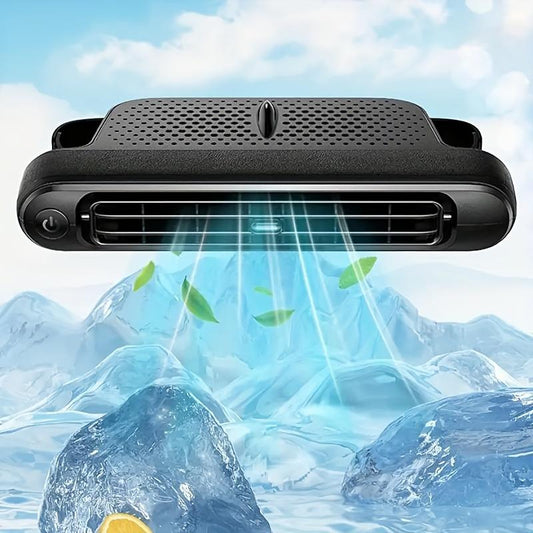 JOYTUTUS Car Seat Fan USB Plug-In Dual Turbo High Wind Power Car Interior Rear Pillow Car Fan