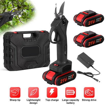 Professional Cordless Electric Pruning Shears Pruner, Electric Pruning Shears, with 2PCS Backup Rechargeable 7500Mah Lithium Battery Powered Tree Branch Pruner - 1.38Inch (35Mm) Cutting Diameter, Fathersdaygift