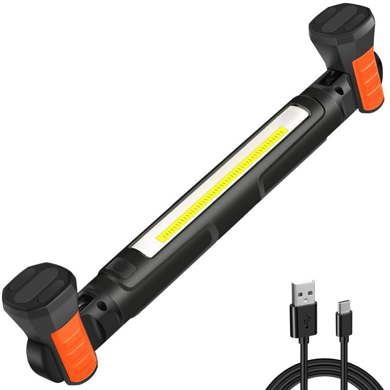 [Father'S Day Sale On]3000Lm Brilliant Work Light, 5200Mah Rechargeable Underhood Lighting with Magnetic Base & Hanging Hooks, Portable Cordless Light for Car Repair/Garage/Job Site/Emergency, Waterproof Durable Flashlight, Boyfriend Husband Father'S Gift
