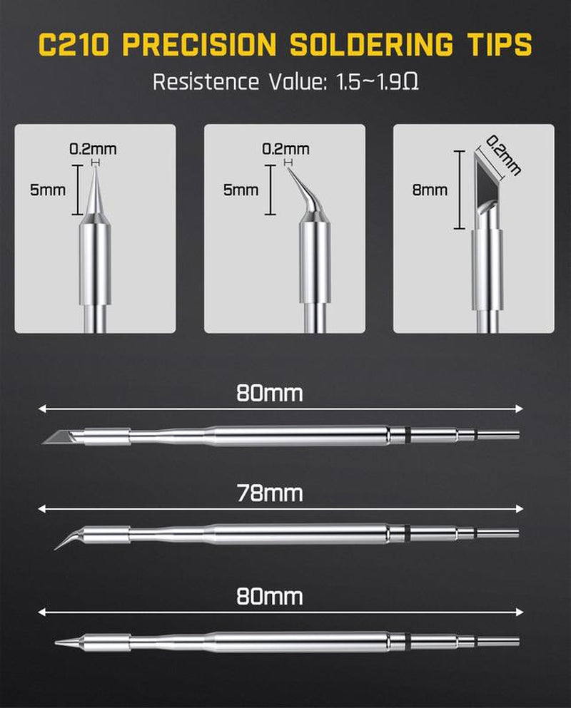 Fanttik Super Brand Day T1 Max Cordless Soldering Iron with 7 Second Heating, Auto Sleep Function, 4 Rapid Heating Tips, DC/AC Compatible, and Aluminum Storage Space Tool Electric