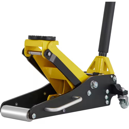 1.5 Ton Low Profile Aluminum Steel Racing Floor Jack Dual Pump Lift Car Heavy-Duty Steel Durable Aluminum Construction