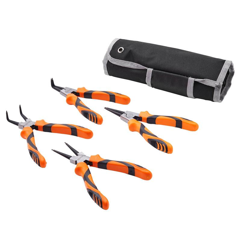 VEVOR 8-Piece Pliers Set, High Carbon Steel, 12"/10"/8" Groove Joint Pliers, 8" Linesman'S Pliers, 6" Slip Joint Pliers, 8" Long Nose Pliers, 6" Diagonal Cutter, 10" Adjustable Wrench, and Tool Bag