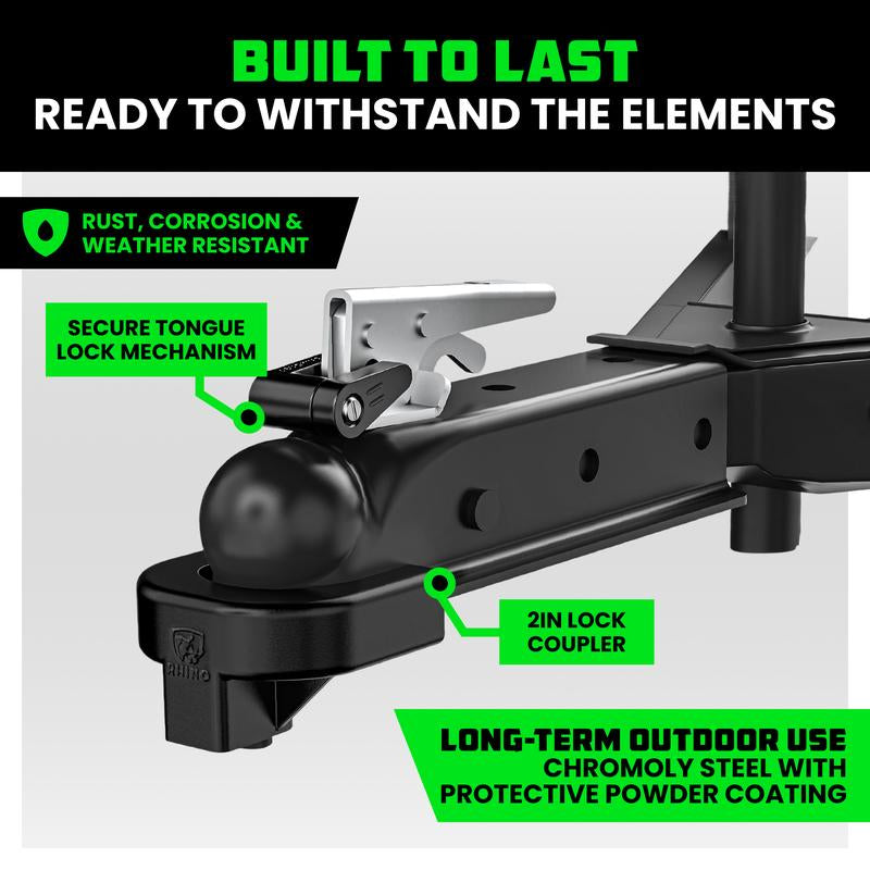 Rhino USA Trailer Hitch Coupler Lock Kit (For 2-5/16" Trailer) Heavy Duty Anti-Theft Tongue Locks for Boat, RV & More - Reinforced Solid Steel