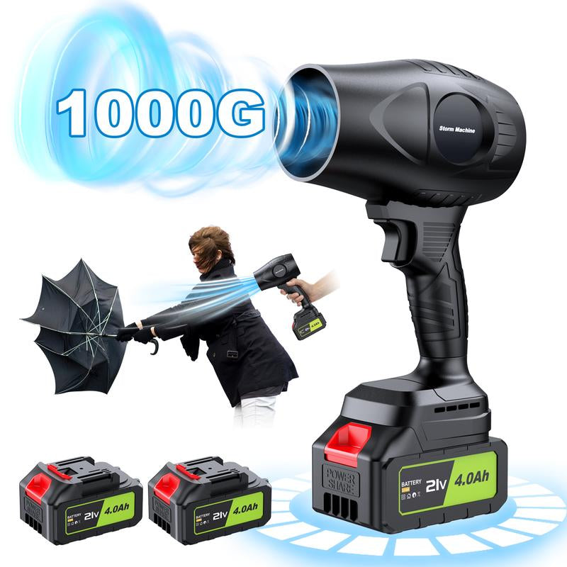 ZARIMI Handheld-Electric-Cordless-Leaf-Blower - 300000RPM - 2 X 4.0Ah Batteries and Charger Included, for Patio Cleaning, Lawn Care, Blowing Leaves and Dust