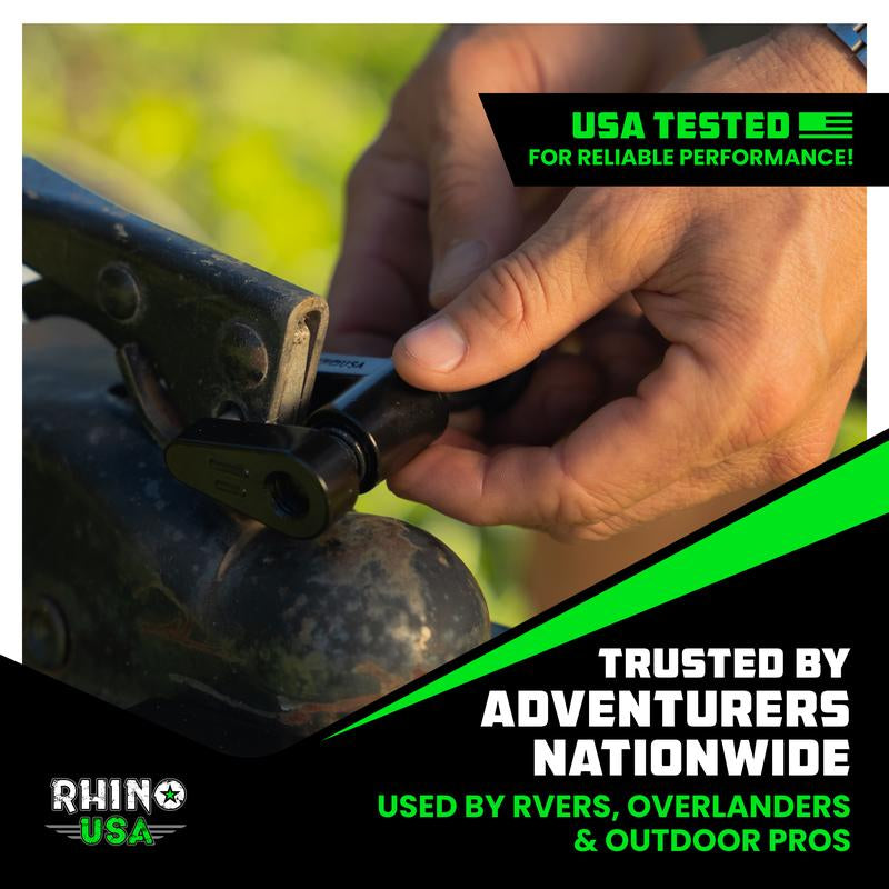 Rhino USA Trailer Hitch Coupler Lock Kit (For 2-5/16" Trailer) Heavy Duty Anti-Theft Tongue Locks for Boat, RV & More - Reinforced Solid Steel