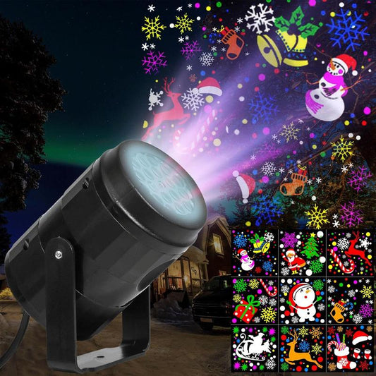 Christmas Projector USB Powered Rotating LED Stage Light, Outdoor Holiday Decoration, Christmas Tree Lighting, Festive Atmosphere Enhancer