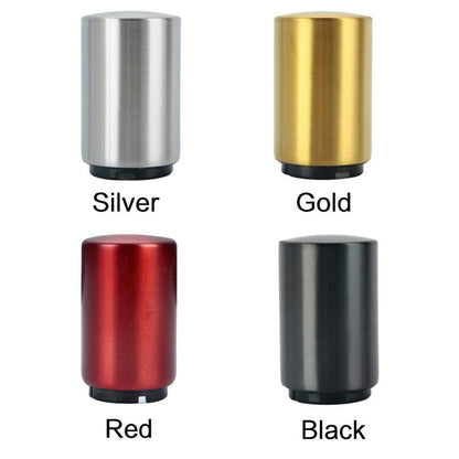 Stainless Steel Bottle Opener, 1 Count Automatic Beer Bottle Opener, Magnetic Bottle Cap Catcher, Portable Travel Accessories Tools, Modern Black Bartender Tool for Home Picnic Camping, Insulated