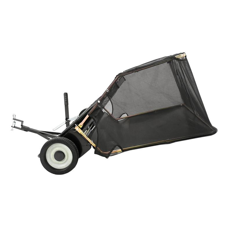 VEVOR Tow behind Lawn Sweeper, Pull behind Lawn Sweeper 50", 26 Cu. Ft Large Capacity Leaf & Grass Collector, with Adjustable Sweeping Height and Dumping Rope Design for Picking up Debris and Grass Powerful Spinning