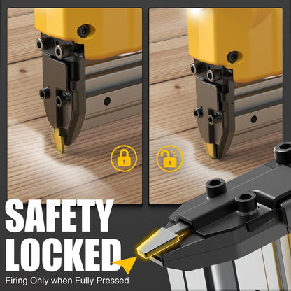 Cordless 18GA Brad Nailer for Dewalt 20V, Battery NOT Included, 5/8 to 1-1/4 Inch, 2 Mode 18 Gauge Nail Gun with 1000 Nials for Wood Carpentry, Brushless Outdoorfun