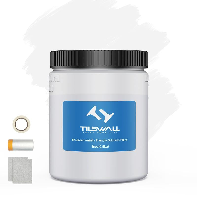 Tilswall HVLP Paint Sprayer, Ultra-Light Electric Spray Gun with 20 FL OZ Detachable Cup, 2 Nozzles & 3 Patterns, Perfect for Furniture, Cabinets, Fence, Walls, Doors, Garden & DIY, White